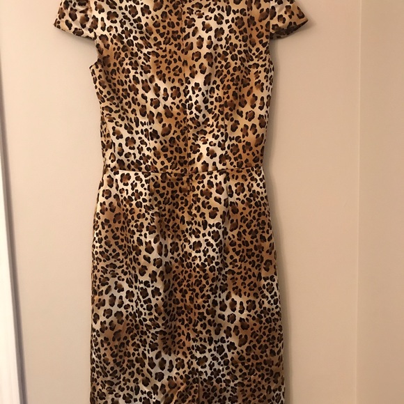 Tahari Cheetah Print Cap Sleeve Dress - Picture 3 of 3